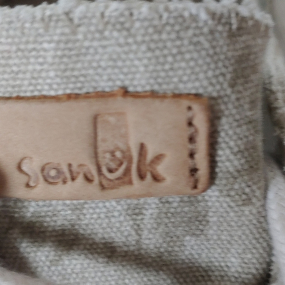 Sanuk Canvas Shoes Lace up Beige Casual size 9 - Picture 6 of 8